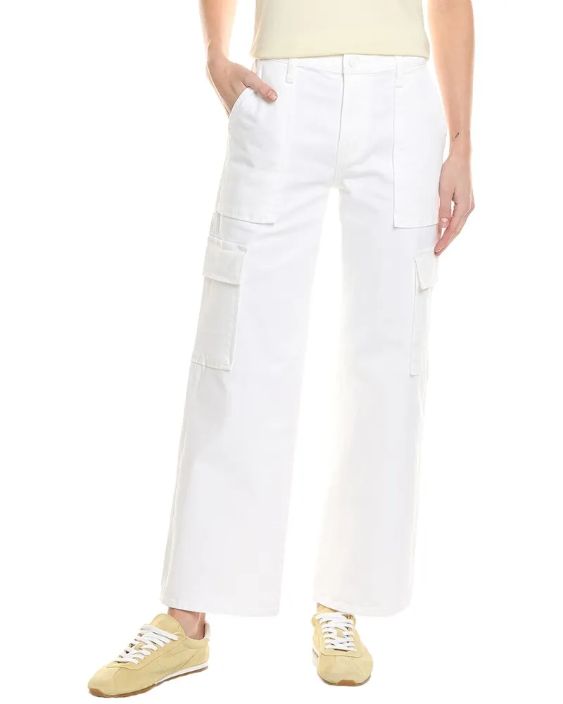 Hudson Jeans Rosalie High-Rise White Wide Leg Cargo Jean White