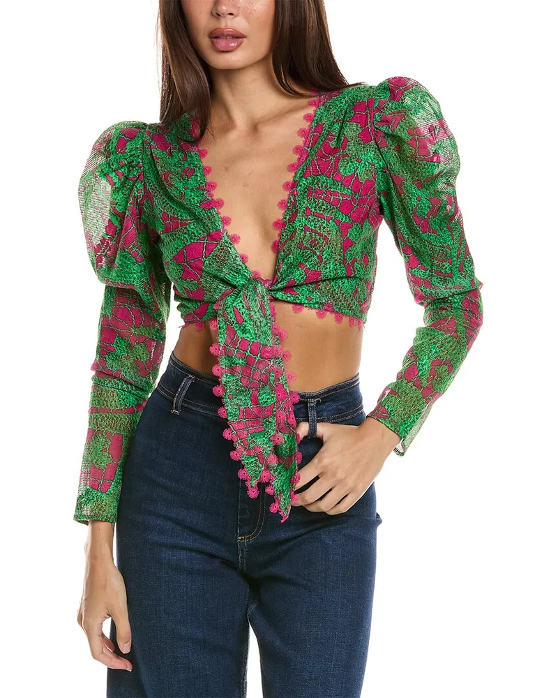 Hemant & Nandita Crop Top Green
