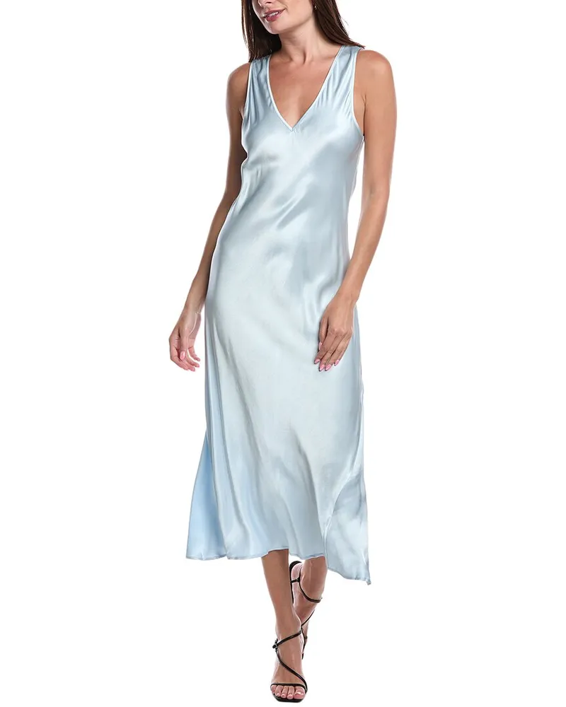 Nation Ltd Jhene V-Neck Slip Dress Blue
