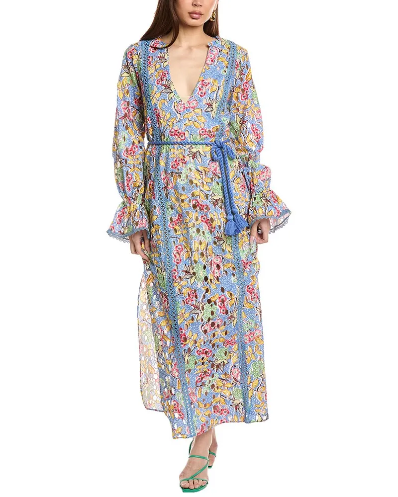 Hemant & Nandita Lace Kaftan Blue