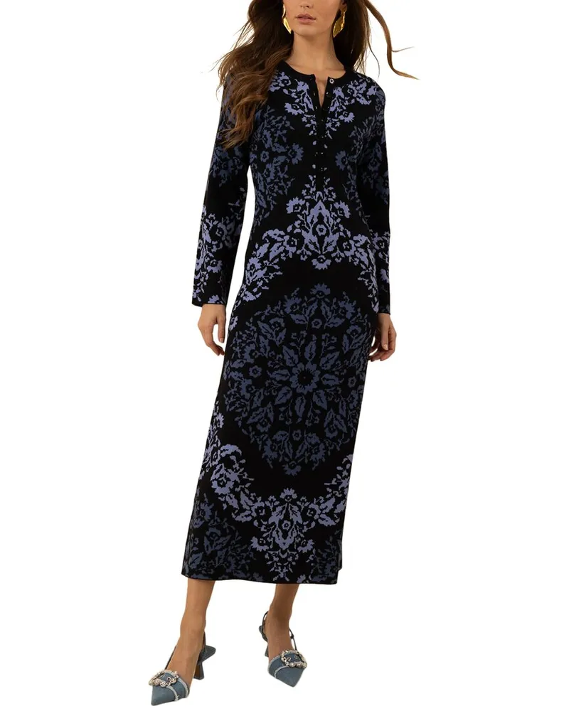 Hale Bob Carolina Maxi Dress Blue