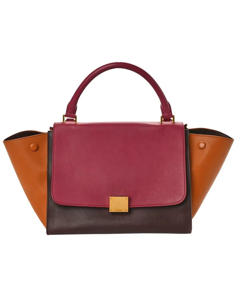 Celine Burgundy Leather Trapeze Medium (Authentic Pre-Loved Nocolor