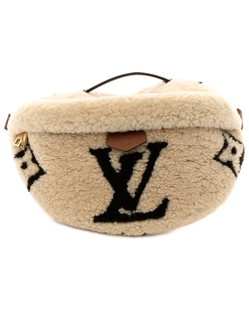 Louis Vuitton White Not Selected Shearling Teddy Bum Bag (Authentic Pre-Loved Nocolor