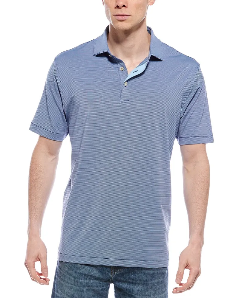 Peter Millar Jubilee Performance Jersey Polo Shirt Blue