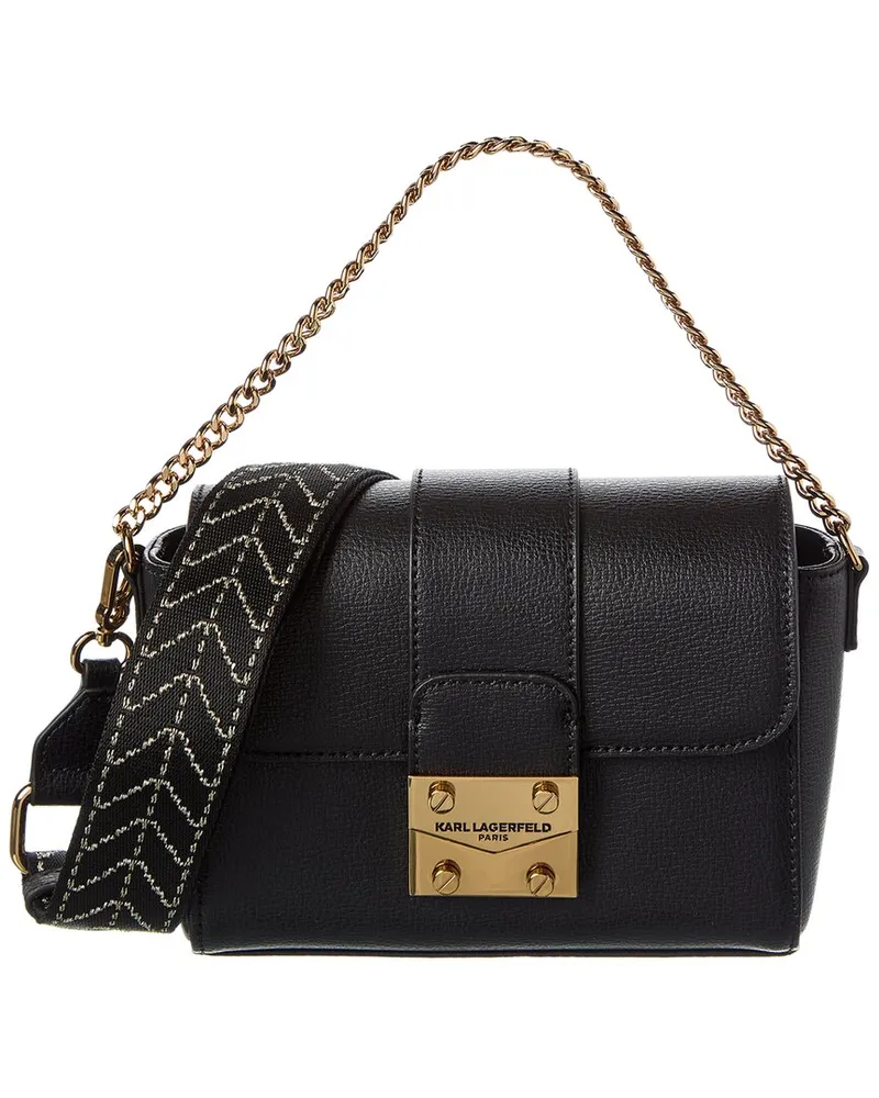 Karl Lagerfeld Jolie Leather Crossbody Black