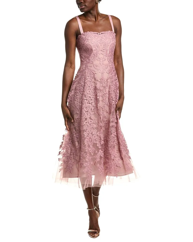 Marchesa Soho Tulle Cocktail Dress Pink