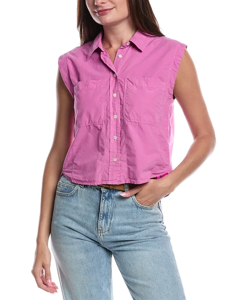 Nation Ltd Rylee Patch Pocket Shirt Pink