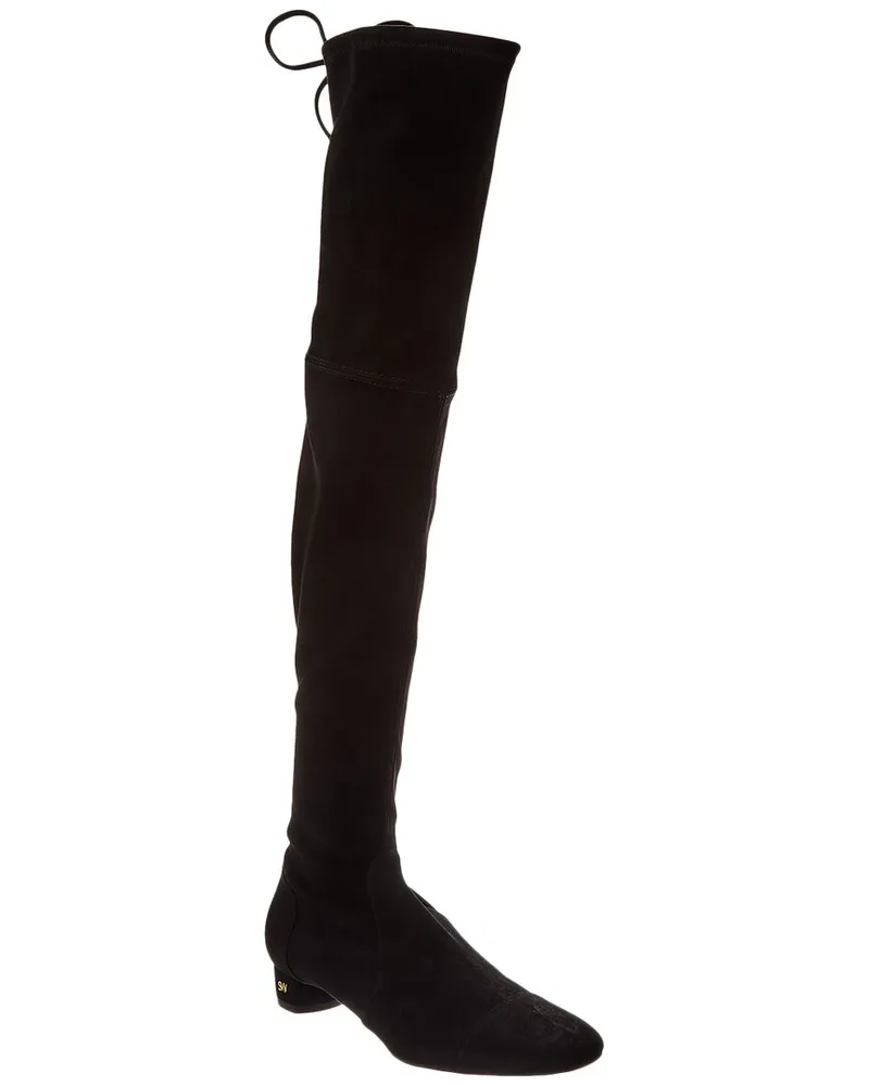 Stuart Weitzman Bridget City Suede Over-The-Knee Boot Black