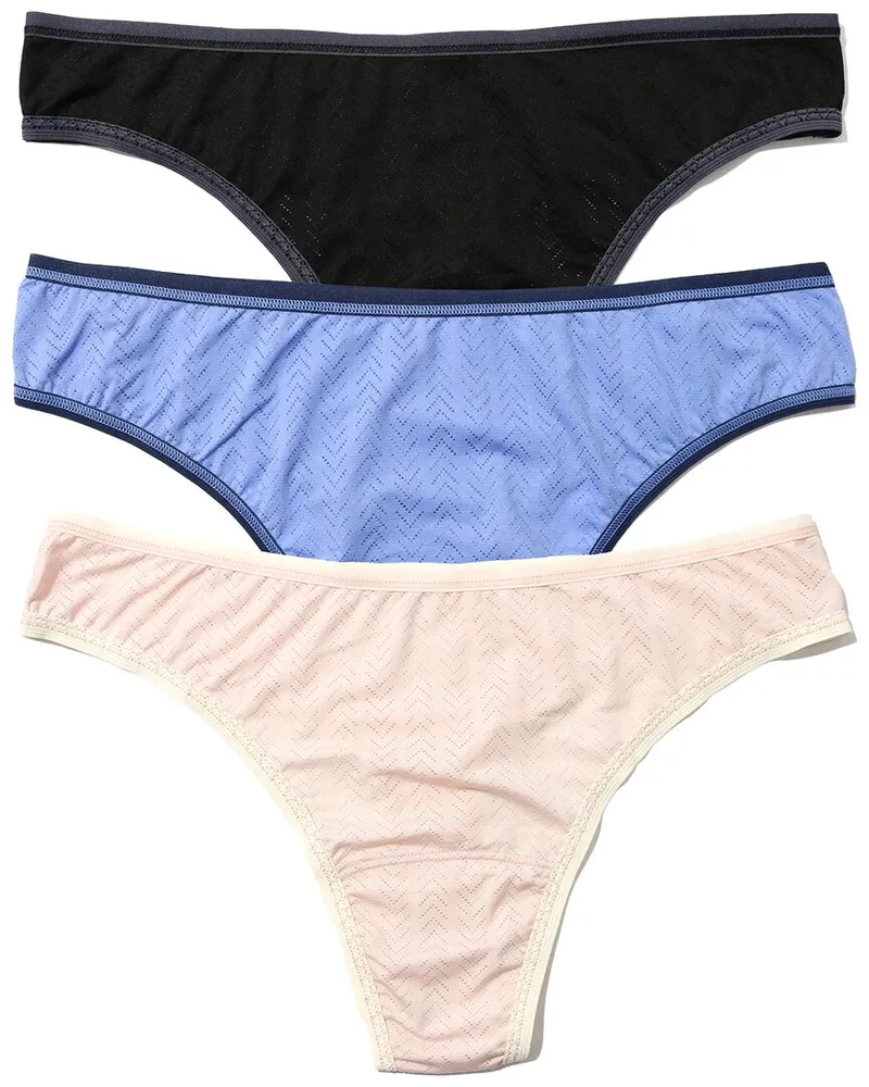 Hanky Panky Set of 3 Natural Thong Nocolor