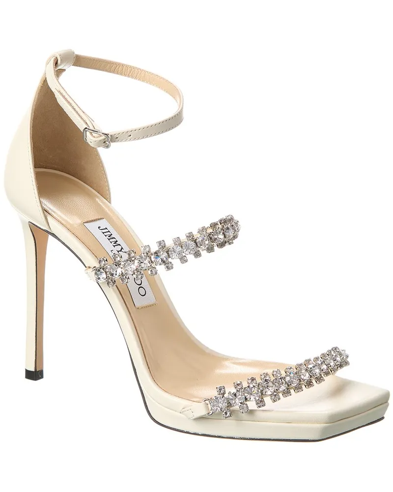Jimmy Choo Bing 105 Leather Sandal White