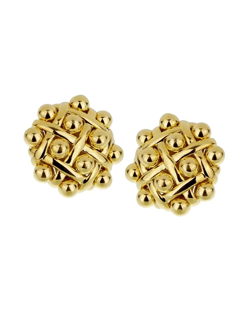 Chanel 18K Quilted Earrings (Authentic Pre-Loved Nocolor