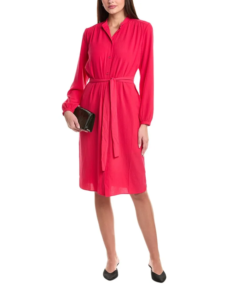 HUGO BOSS Deborah Crepe Shirtdress Pink