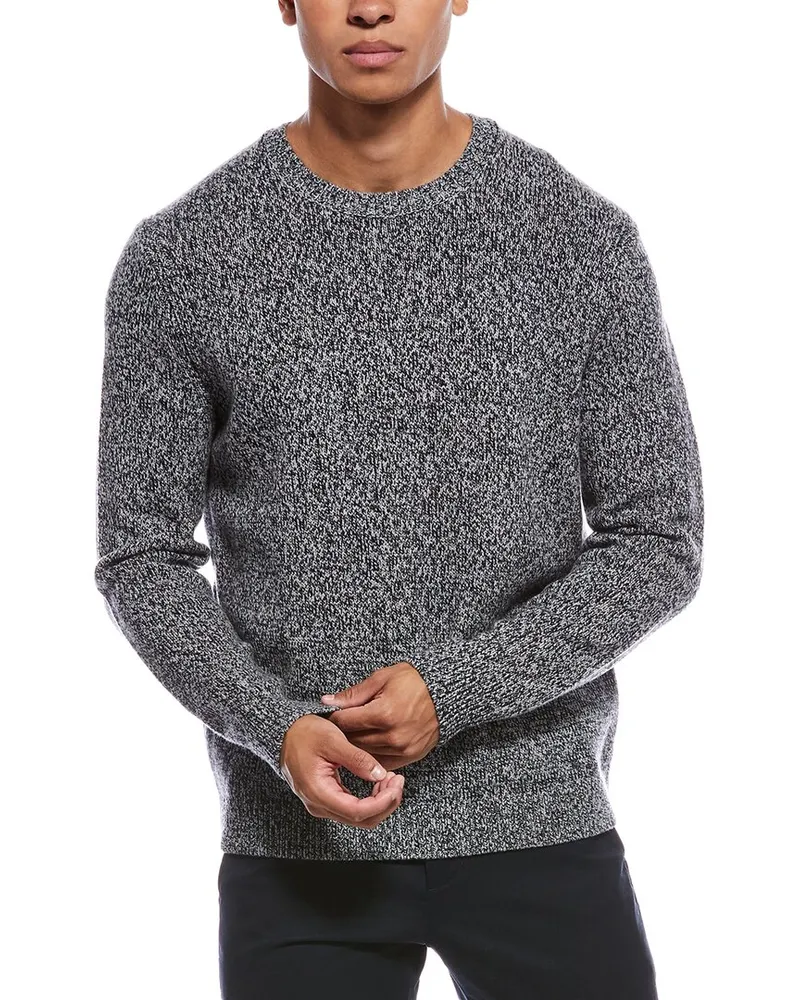 Theory Hilles Wool & Cashmere-Blend Crewneck Sweater Grey