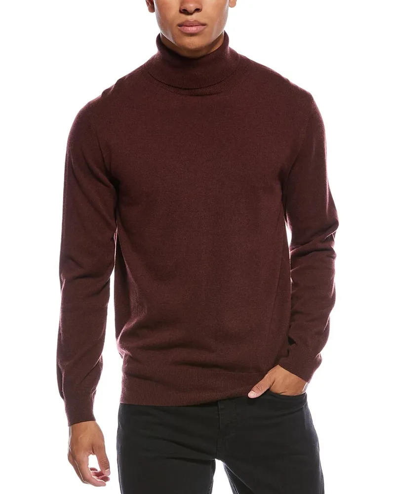 N.Peal Trafalgar Cashmere Roll Neck Sweater Red