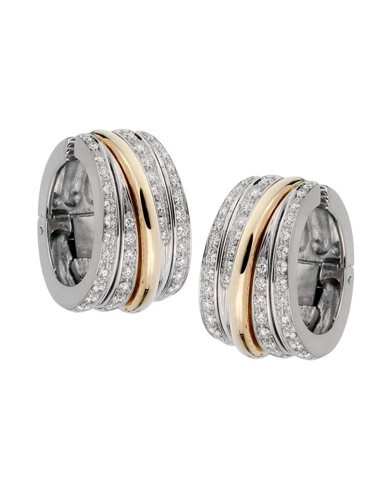 Pomellato 18K Two-Tone 1.35 ct. tw. Diamond Clip-On Hoops (Authentic Pre-Loved Nocolor