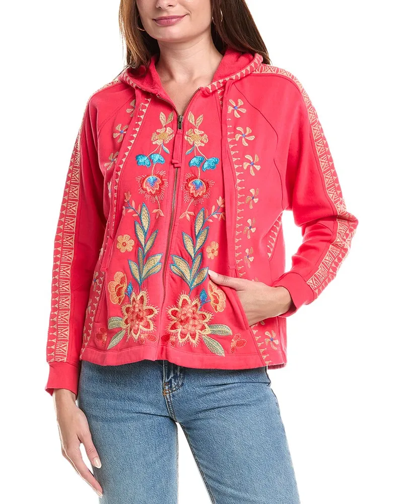 Johnny Was Dolman Seamed Sweatshirt Pink