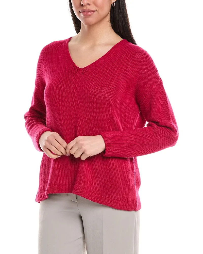 Eileen Fisher V-Neck Pullover Pink