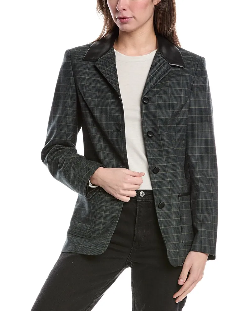 Rag & Bone Drew Wool-Blend Blazer Green