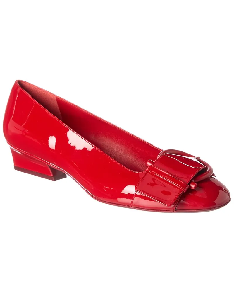 Ferragamo Bessie Patent Pump Red