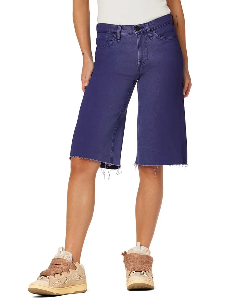 HUDSON Jeans Freya Mid-Rise Skater Short Dp Wisteria Ombre Jean Nocolor