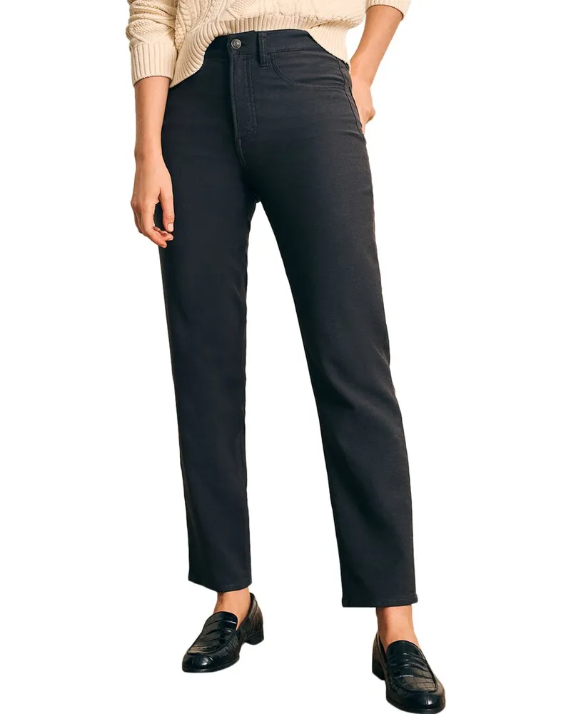 Faherty Stretch Terry Five Pocket Pant Black