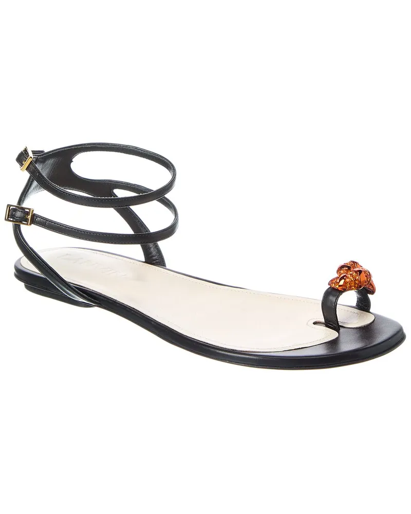Lanvin Swing Melodie Leather Sandal Black