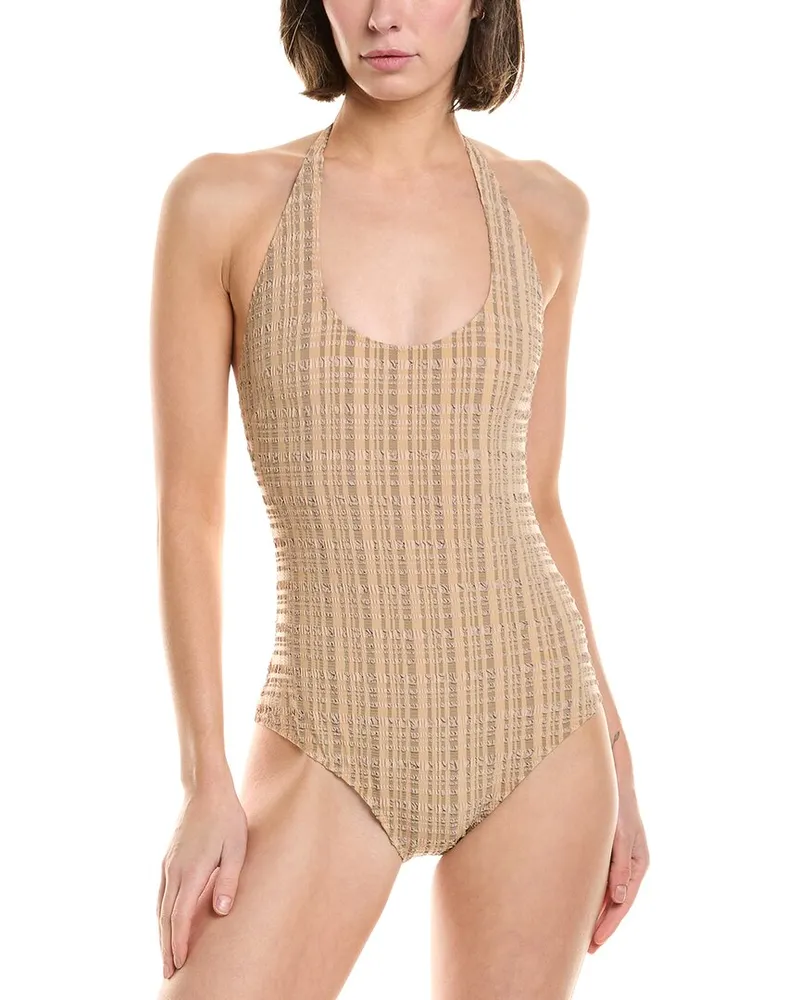 Lisa Marie Fernandez Amber Maillot One-Piece Beige