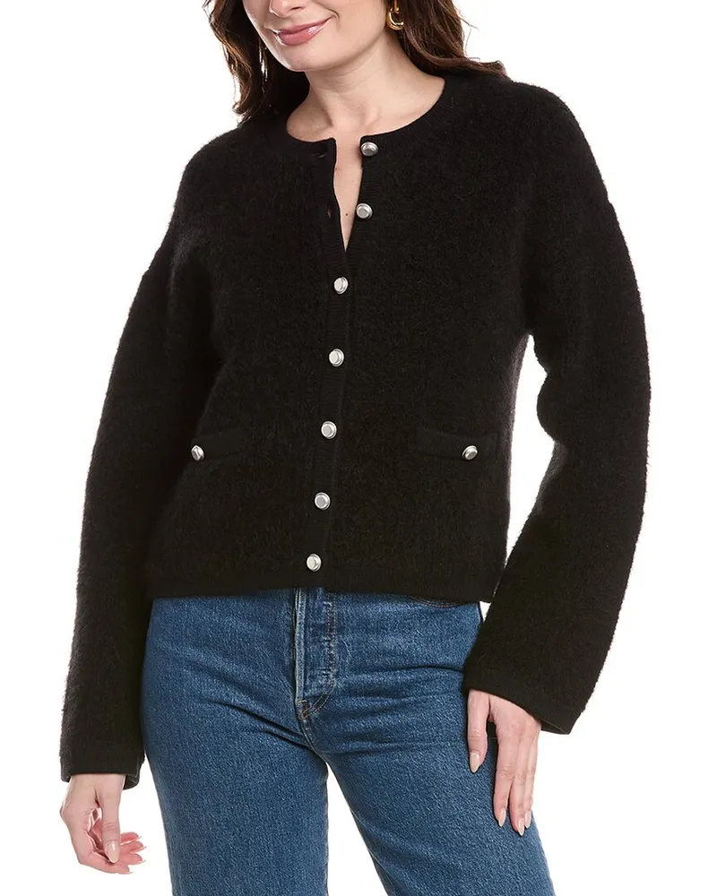Rag & Bone Kaia Boucle Wool & Alpaca-Blend Cardigan Black