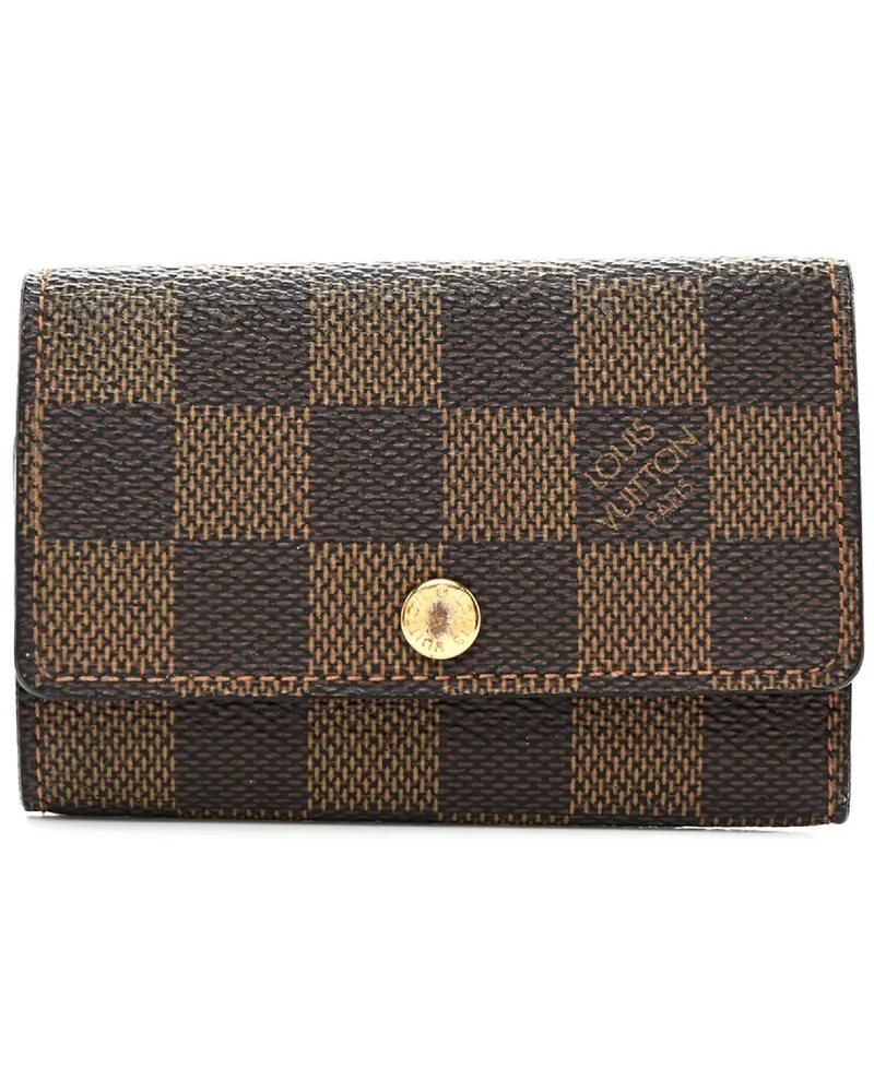 Louis Vuitton Brown Damier Ebene Coated Canvas 6 Key Holder (Authentic Pre-Loved Nocolor