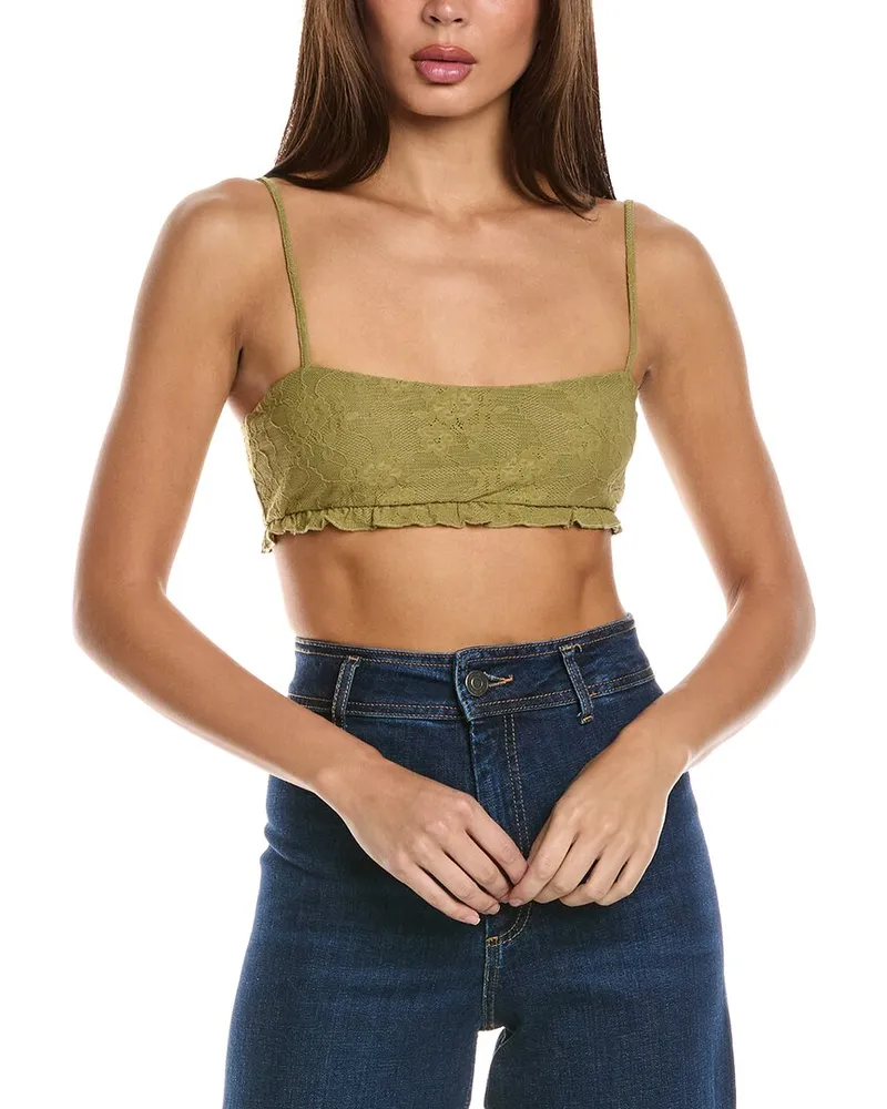 WeWoreWhat Lace Bralette Brown