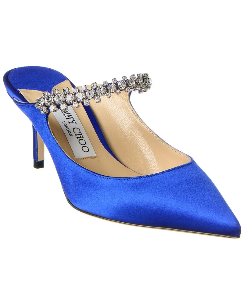 Jimmy Choo Bing 65 Satin Mule Blue