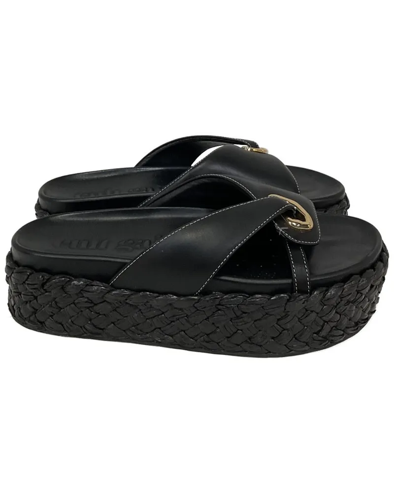 Cult Gaia Women's Leather Blythe Platform Sandal (Authentic Pre-Loved Nocolor