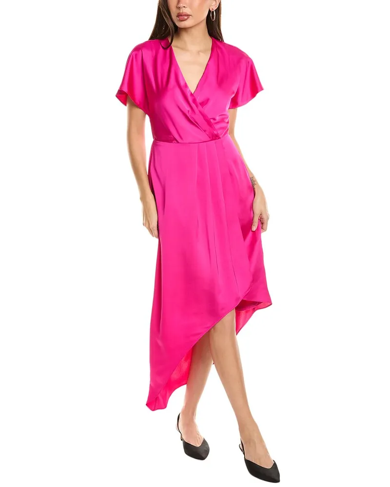 Joseph Ribkoff Asymmetrical Midi Dress Pink