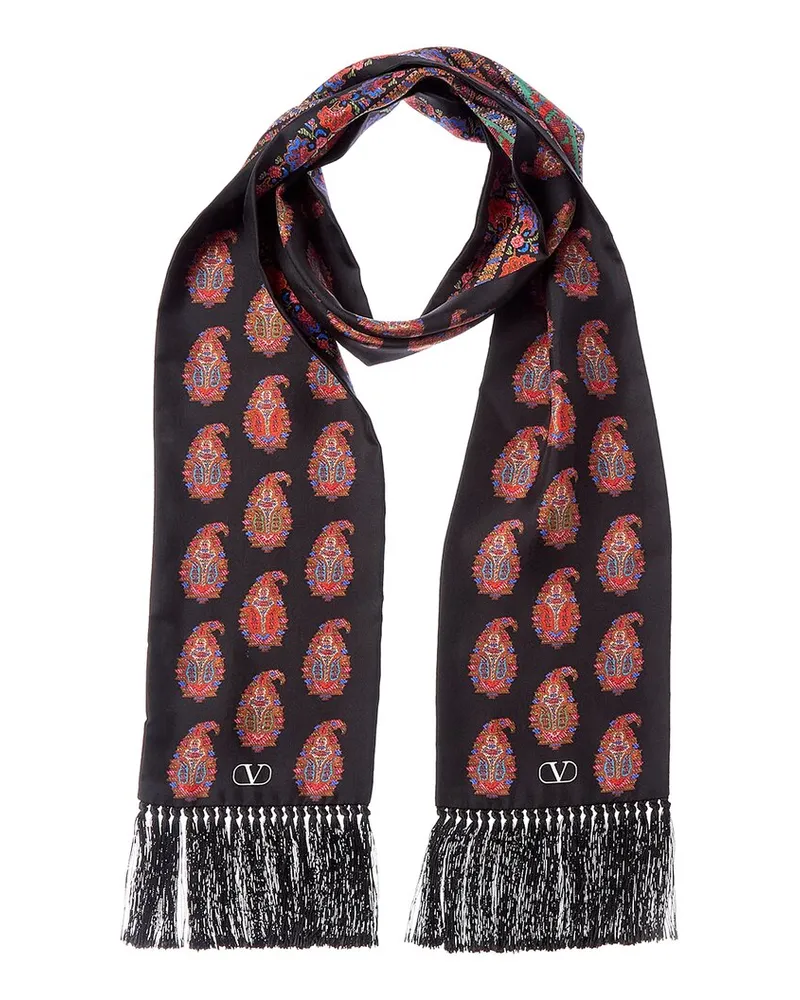 Valentino Garavani Silk Scarf Black
