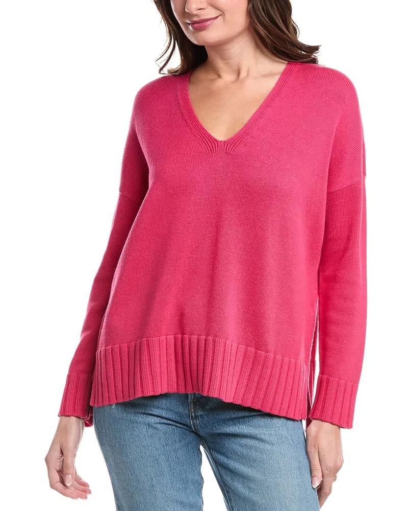 Eileen Fisher V-Neck Sweater Pink