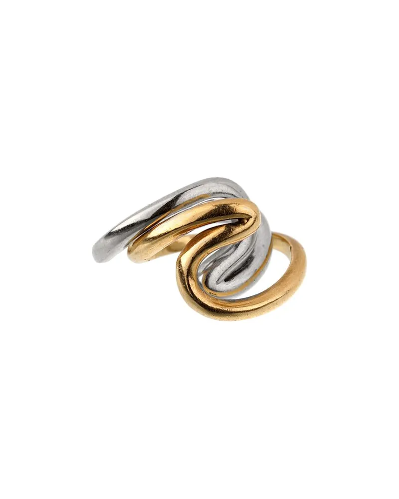 Gucci 18K Two-Tone Swirl Cocktail Ring (Authentic Pre-Loved Nocolor