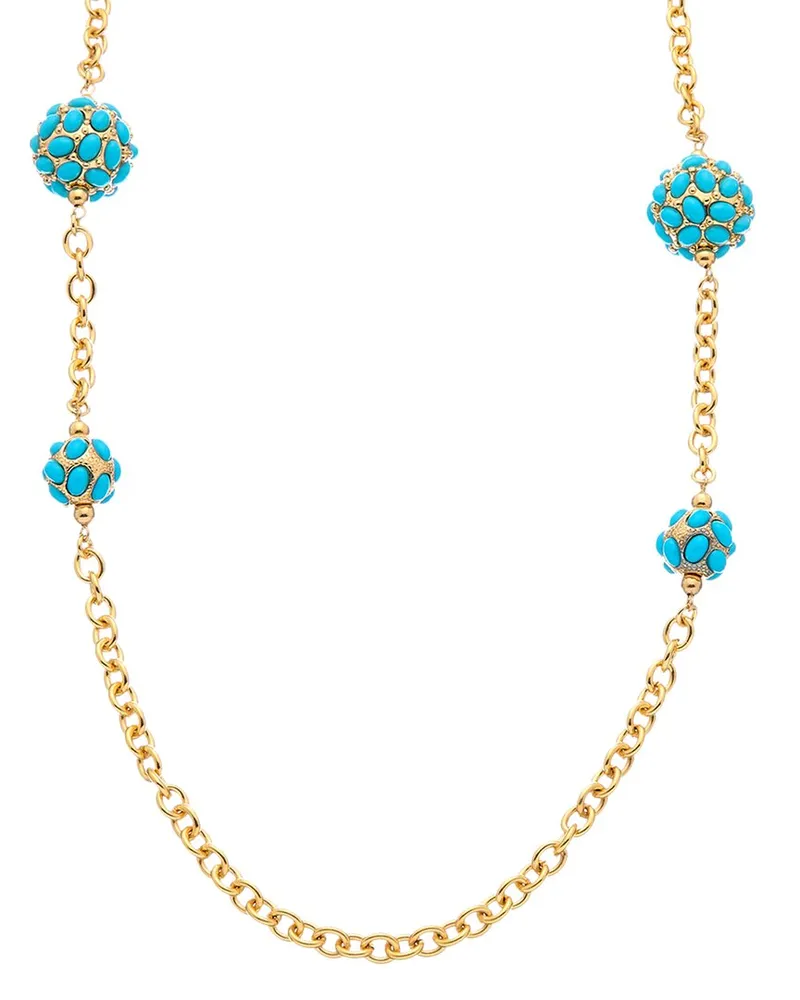 Kenneth Jay Lane Plated Station Necklace Nocolor