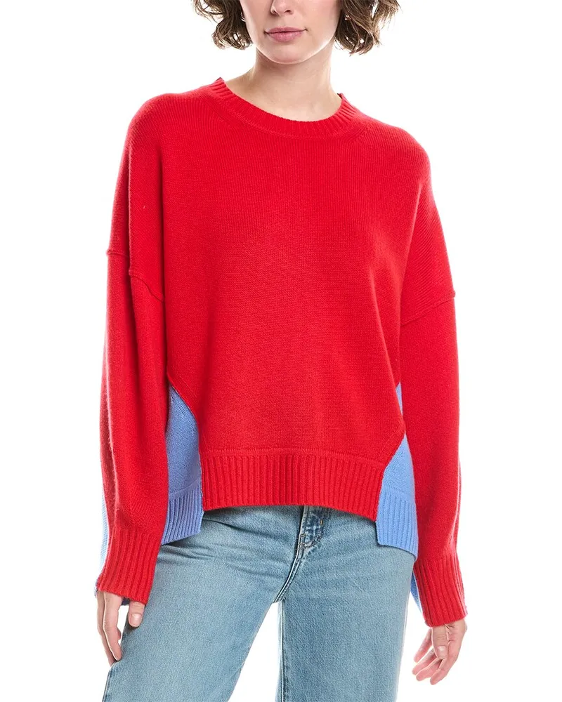 No Name NONAME High-Low Cashmere Sweater Blue