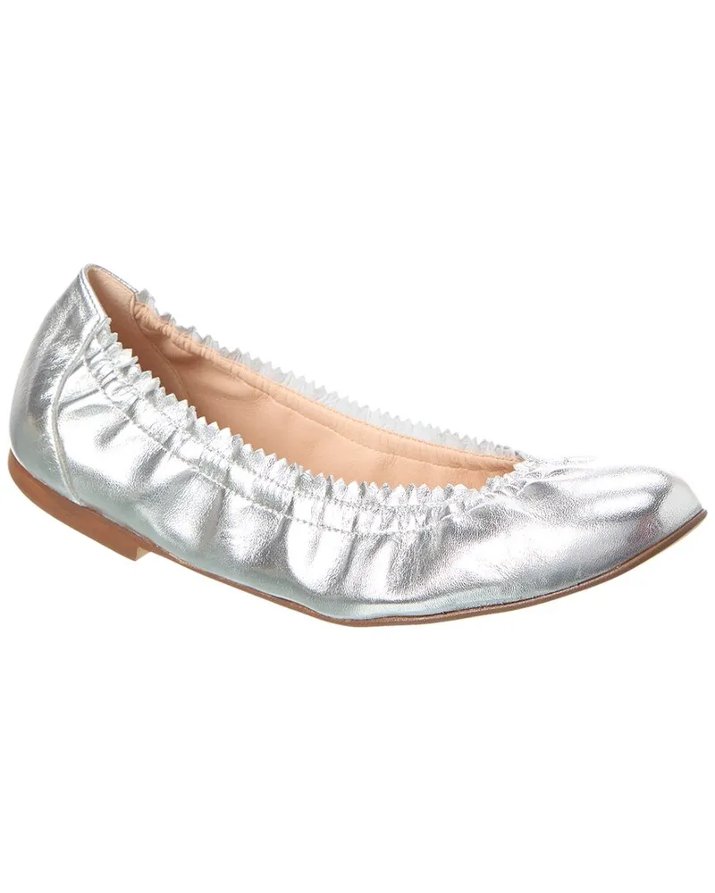 French Soule Cecila Leather Flat Silver