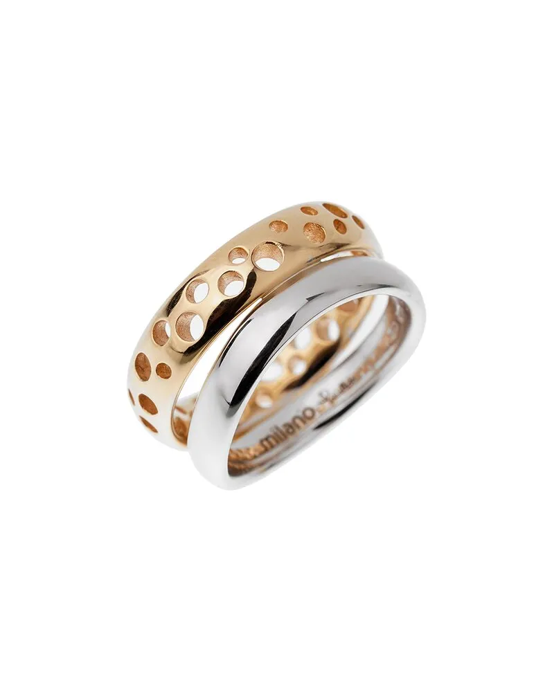 Pomellato 18K Two-Tone Stacking Bubble Ring (Authentic Pre-Loved Nocolor