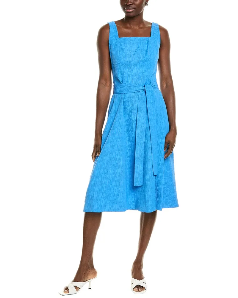 NATORI Textured Jacquard Maxi Dress Blue