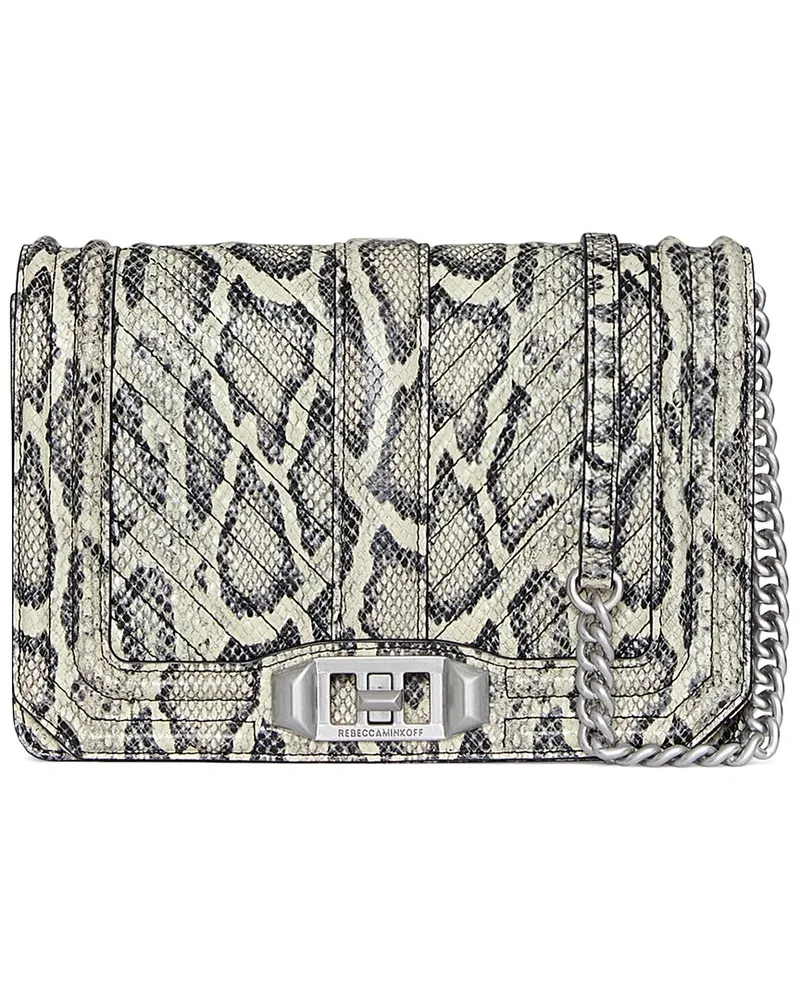 Rebecca Minkoff Love Small Chevron Quilted Leather Crossbody Black