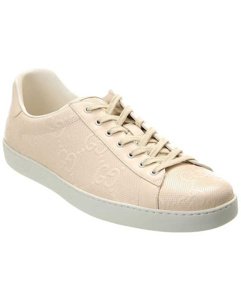 Gucci Interlocking G Leather Sneaker White