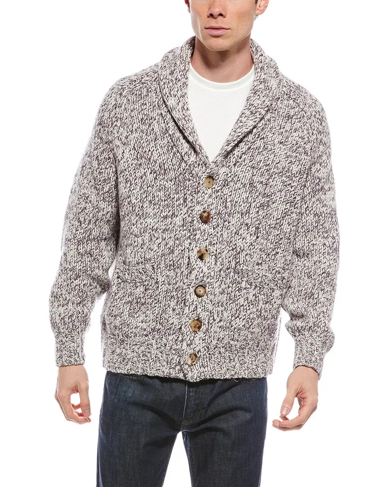 Brunello Cucinelli Wool, Cashmere, & Silk-Blend Cardigan Nocolor