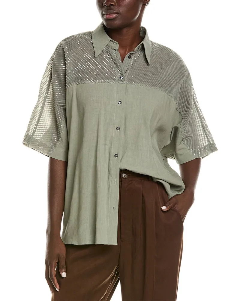 Brunello Cucinelli Linen-Blend Shirt Nocolor