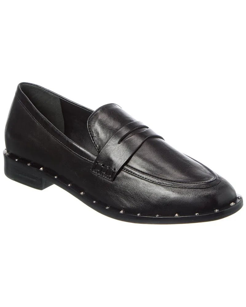 Schutz Andria Leather Flat Black