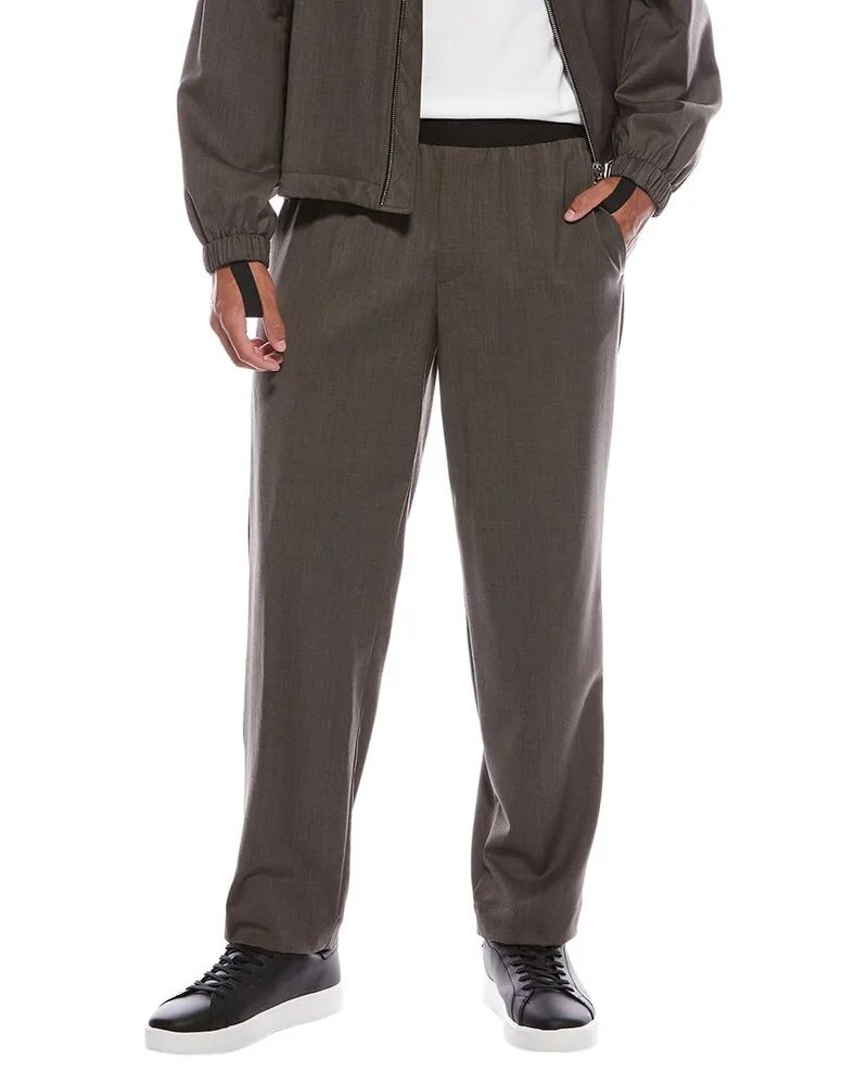 Helmut Lang Taper Wool Pant Gray