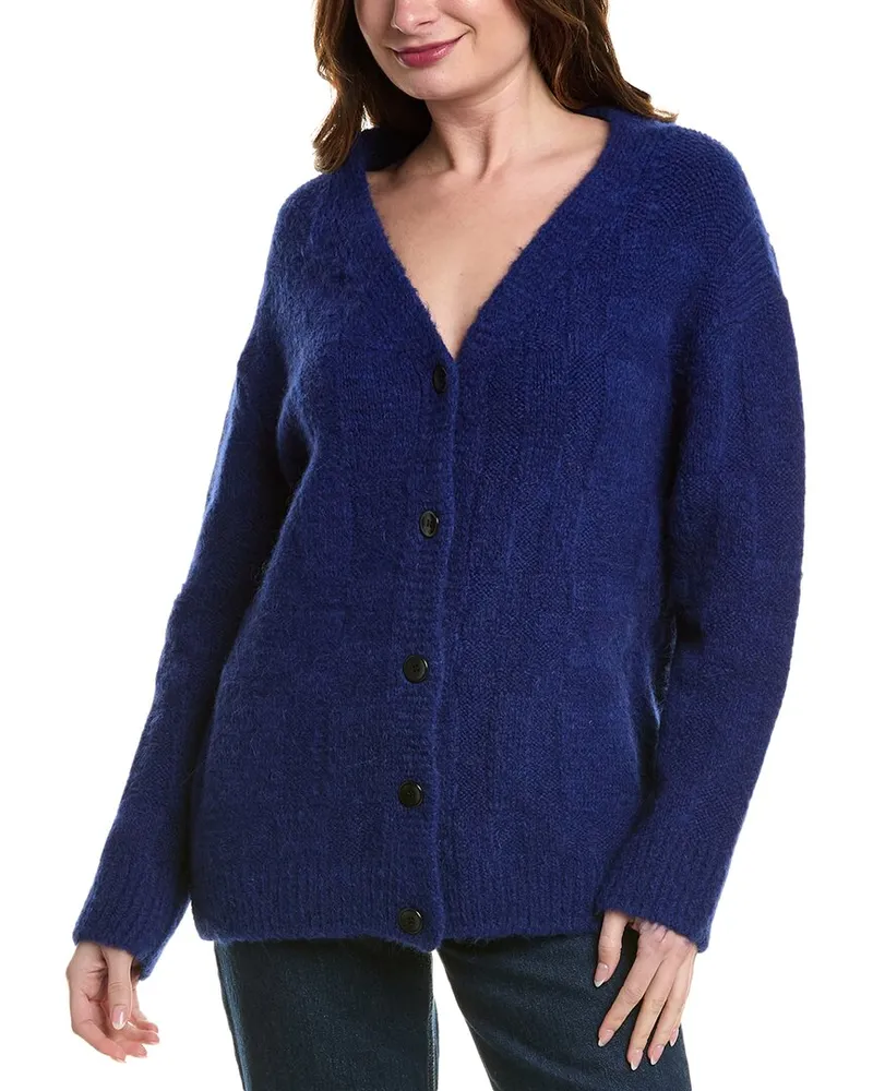 Proenza Schouler Alana Alpaca & Wool-Blend Cardigan Blue