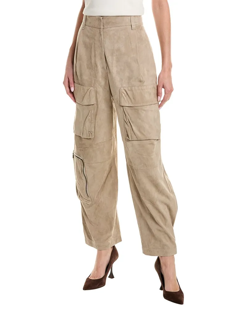 Brunello Cucinelli Leather Pant Nocolor
