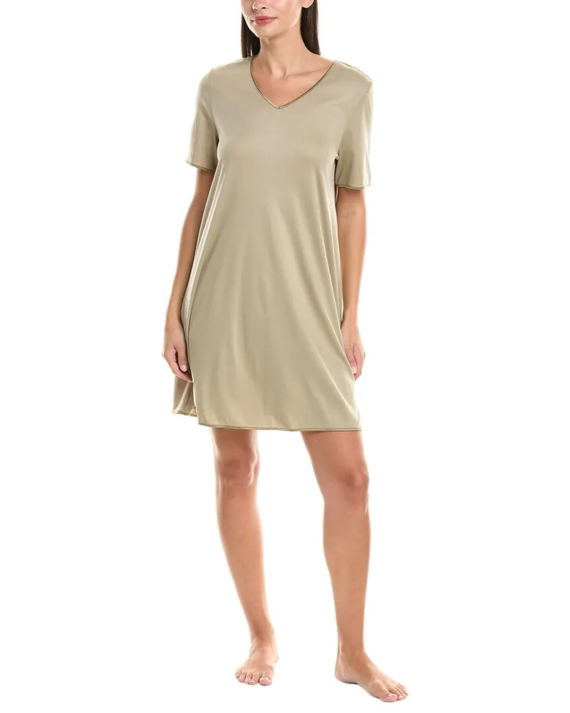 Hanro V-Neck Nightgown Green